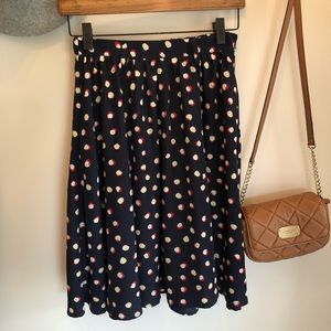High Waisted Vintage Style Polka Dot Circle Skirt